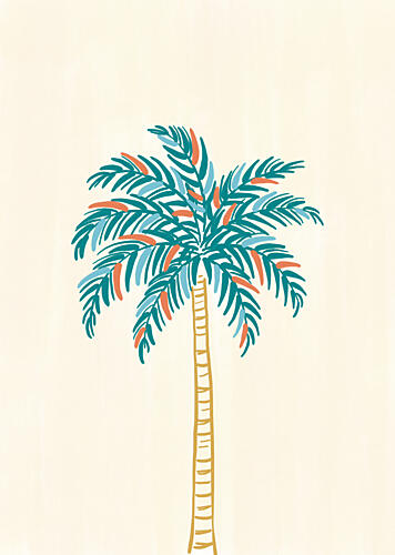 Colorful Palm Tree Art Print