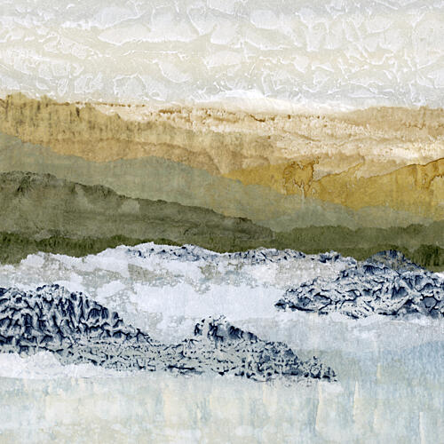 Abstract Mountain Layers Art Print
