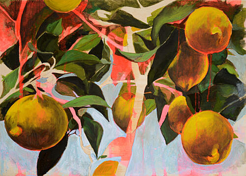 Vibrant Lemon Tree Art Print by David Diehl