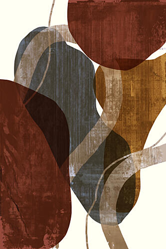 Earthy Organic Shapes Art Print by Cartissi