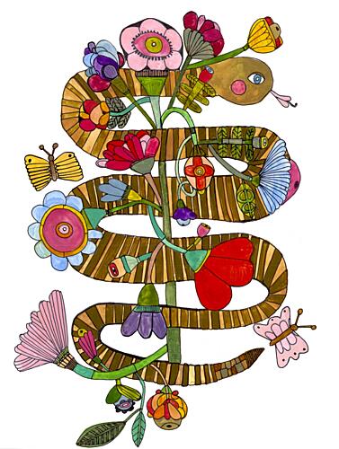 Snake Spirit Art Print by Sharon Nullmeyer