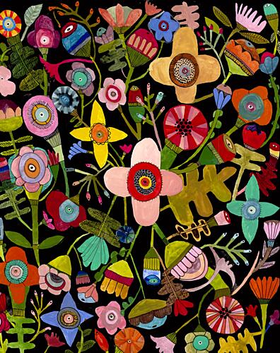 Floral Jungle Art Print by Sharon Nullmeyer
