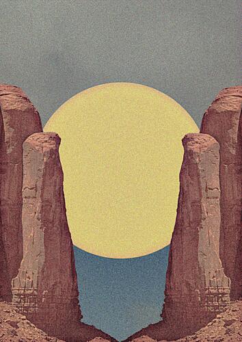 Majestic Desert Sun Art Print by Jonatan Appelfeldt