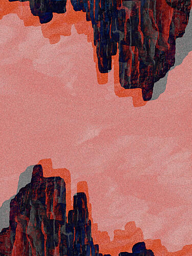 Pink Canyon Abstract Art Print by Jonatan Appelfeldt