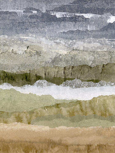 Muted Layered Landscape Art Print