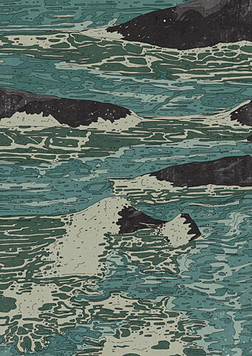 Turbulent Ocean Water Art Print