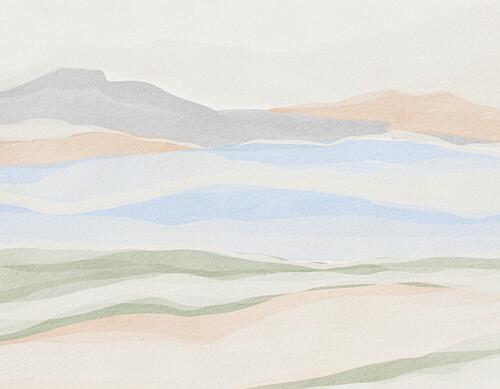 Pastel Mountain Layers Art Print