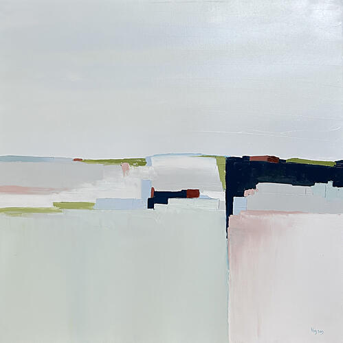 Serene Abstract Landscape Art Print by Sandrine