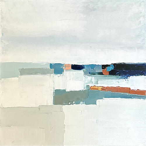 Abstract Ocean Horizon Art Print by Sandrine