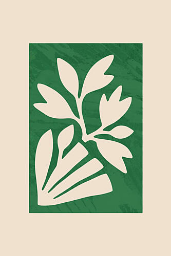 Minimal Botanical Cutout Art Print by Cartissi