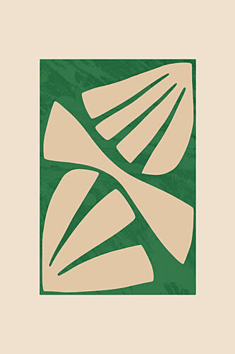 Green Organic Shapes Art Print by cartissi