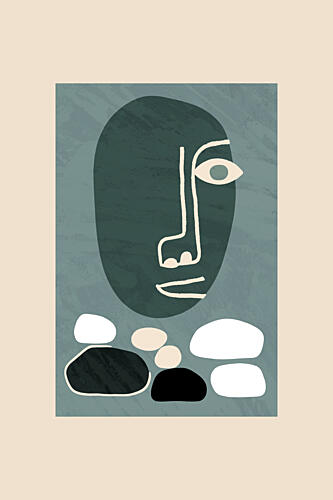 Calm Abstract Portrait Art Print by Cartissi