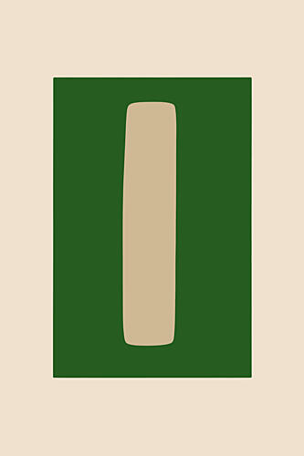 Minimalist Green Shape Art Print by Cartissi