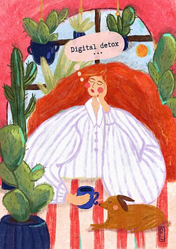 Digital Detox Morning Art Print