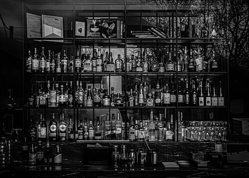 Classic Bar Bottles Art Print