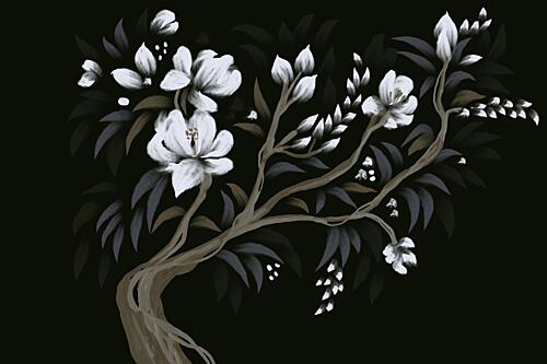 Night Blossom Tree Art Print