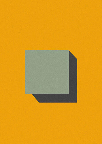 Orange Geometric Shadow Art Print by Jonatan Appelfeldt