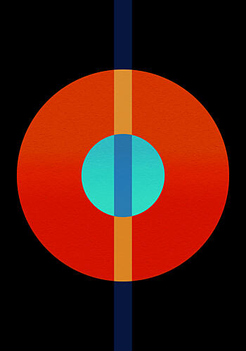 Abstract Circles Vertical Line Art Print by Jonatan Appelfeldt