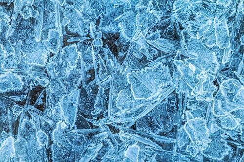 Frozen Blue Crystals Art Print by GuruShots