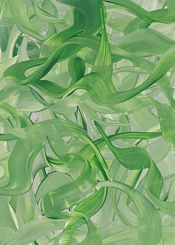 Fluid Green Swirls Art Print