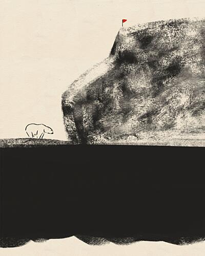 Polar Bears Mountain Goal Art Print by Deepthi S