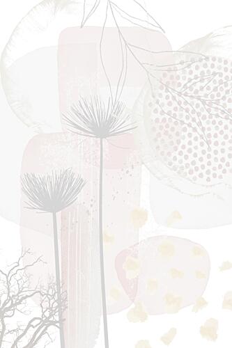 Soft Abstract Botanicals Art Print