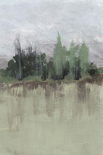Serene Forest Reflection Art Print