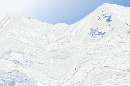 Majestic Winter Peaks Art Print