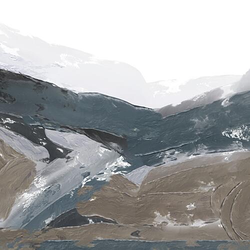 Abstract Mountain Valley Art Print