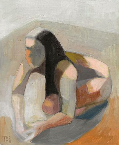 Pensive Abstract Figure Art Print