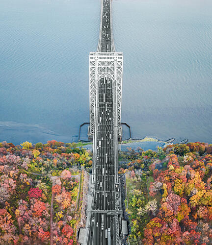 Autumn Bridge Vista Art Print