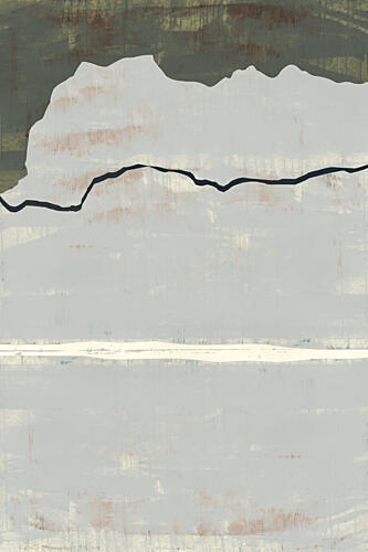 Serene Mountain Abstract Art Print by Cartissi