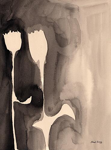 Fluid Sepia Forms Art Print
