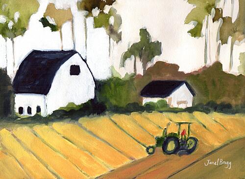 Working the Farm Fields Art Print