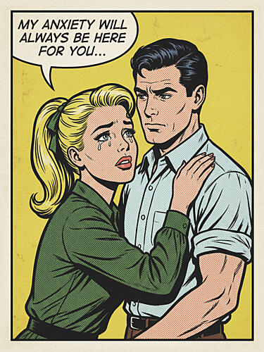 Crying Woman Anxiety Pop Art Pop art reproduction