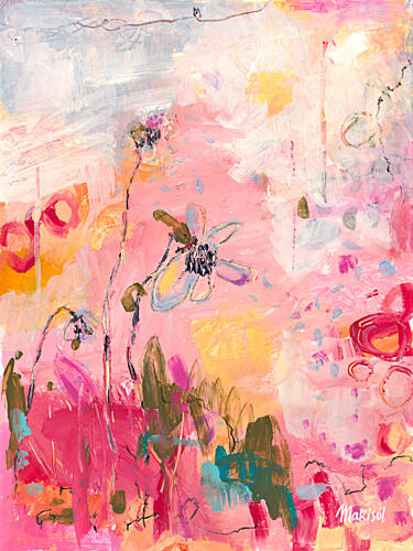 Vibrant Pink Garden Art Print