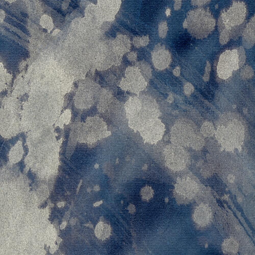 Abstract Blue Splatter Art Print