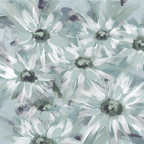 Soft Blue Daisies Art Print