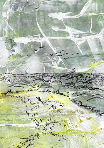 Green Fields Horizon Art Print