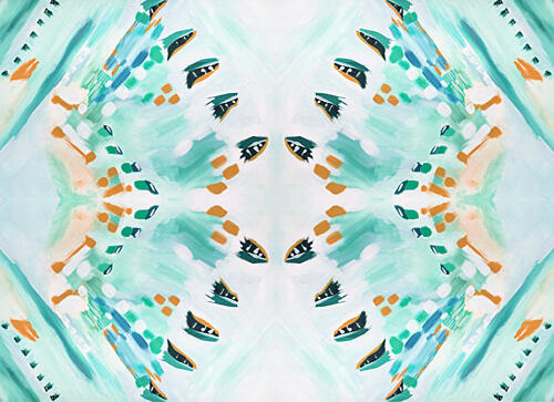 Symmetrical Watercolor Abstract Art Print