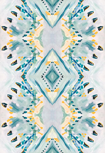 Symmetrical Brushstroke Pattern Art Print