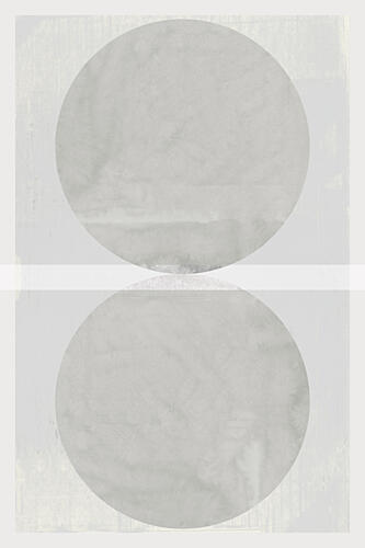 Minimal Grey Circles Art Print by Cartissi