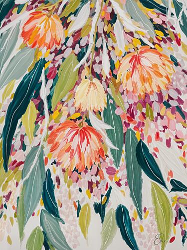 Vibrant Floral Cascade Art Print