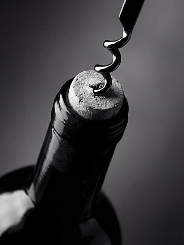 Opening Wine Bottle Art Print