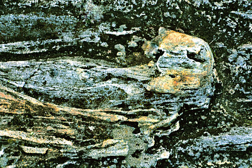 Textured Earth Layers Art Print
