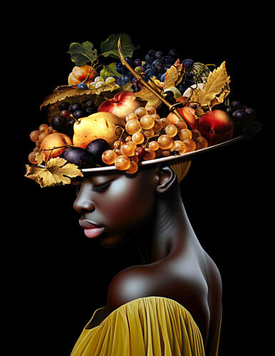 Golden Harvest Portrait Gold Print