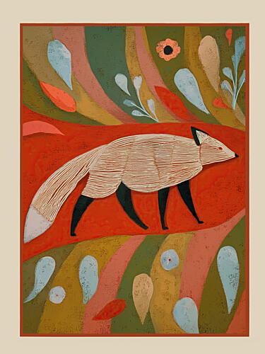 Red Fox Forest Art Print