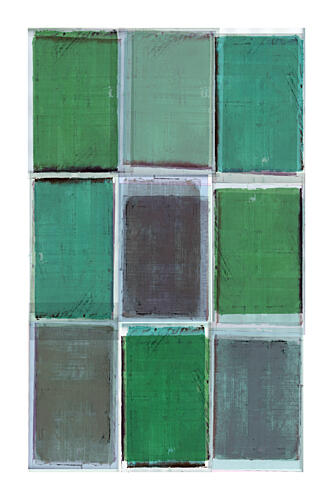 Abstract Green Layers Art Print by Cartissi