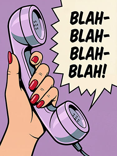 Blah Blah Blah Pop art reproduction