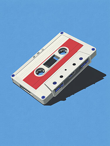 Retro Cassette Tape Pop art reproduction